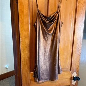 Trixxi Metallic Bronze Dress